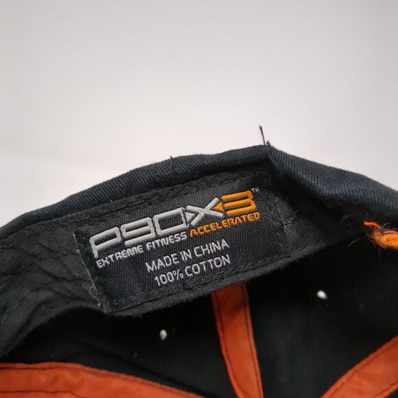 P90X3 Strapback Hat Black One Size Adjustable Embroidered 6 Panel Cotton - Picture 9 of 9